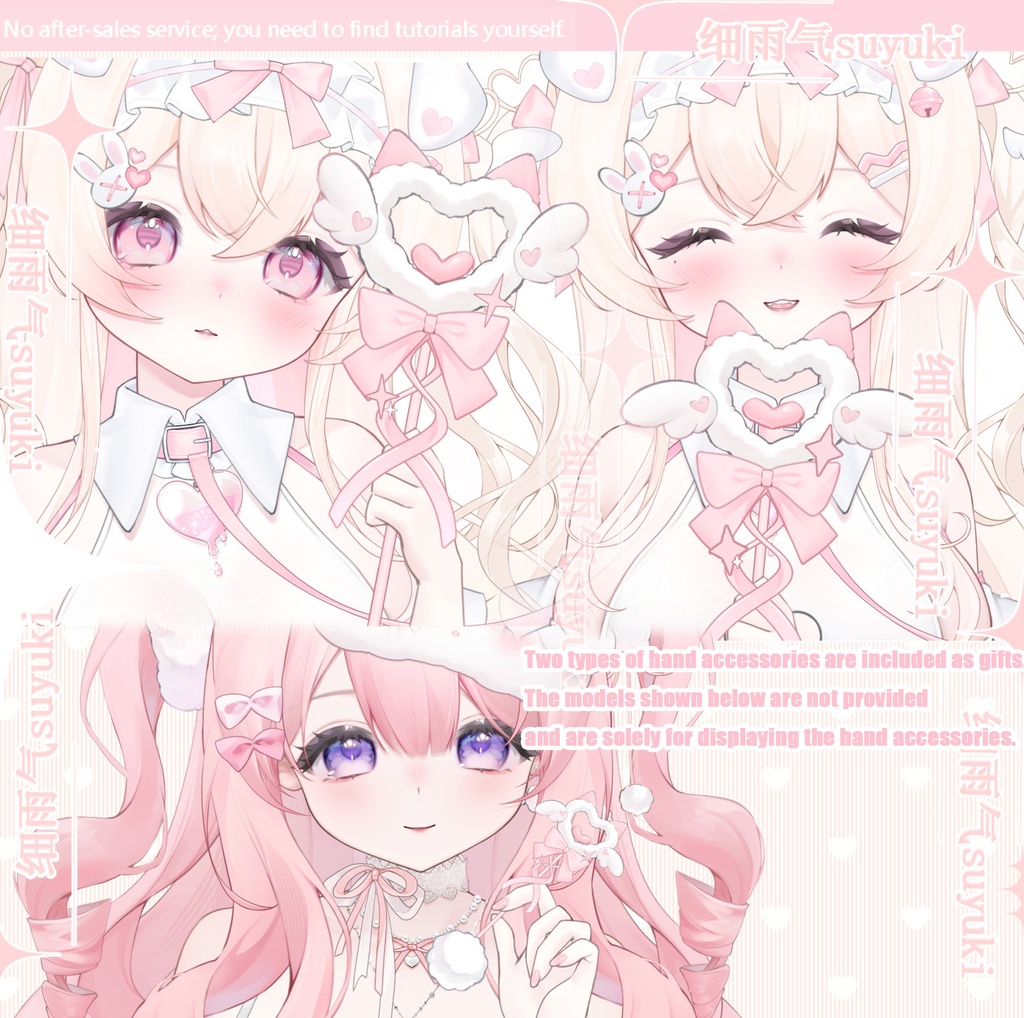 【Live2D Model/Generic Model】Magical Girl Neko / Rabbit Charm / Hand Accessory / Dark Skin Tone /