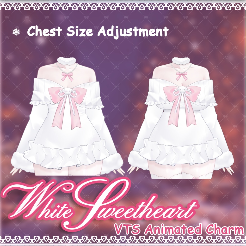 【Live2D Assets/VTuber向け】White Valentine | Animated Live2D Attachment | Virtual Streamer | VUP | Streaming Assets | Dating | Winter | Christmas Eve | Scarf