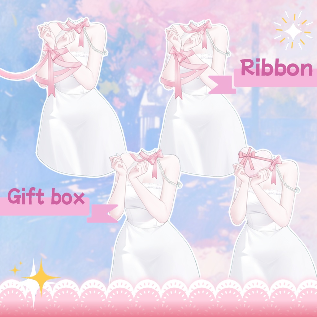 【Live2D Assets/VTuber向け】Girlish VTS Live2D Charm | Who’s the Gift? The Box… Or You? / Cute / VTuber Charm / Daily / Valentine’s