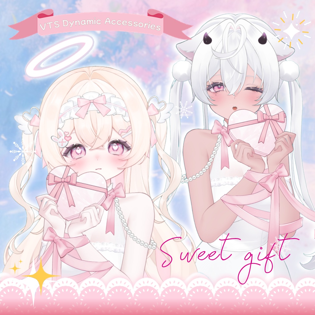 【Live2D Assets/VTuber向け】Girlish VTS Live2D Charm | Who’s the Gift? The Box… Or You? / Cute / VTuber Charm / Daily / Valentine’s