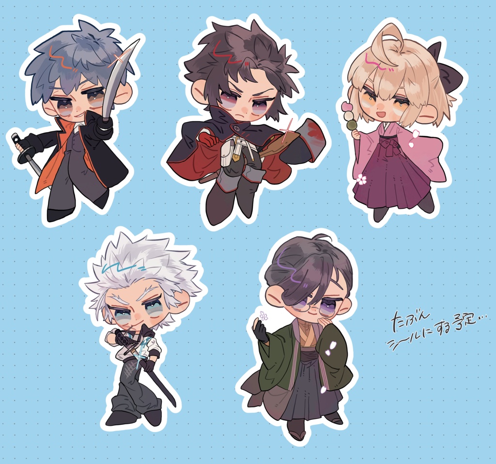 新選組プチステッカー