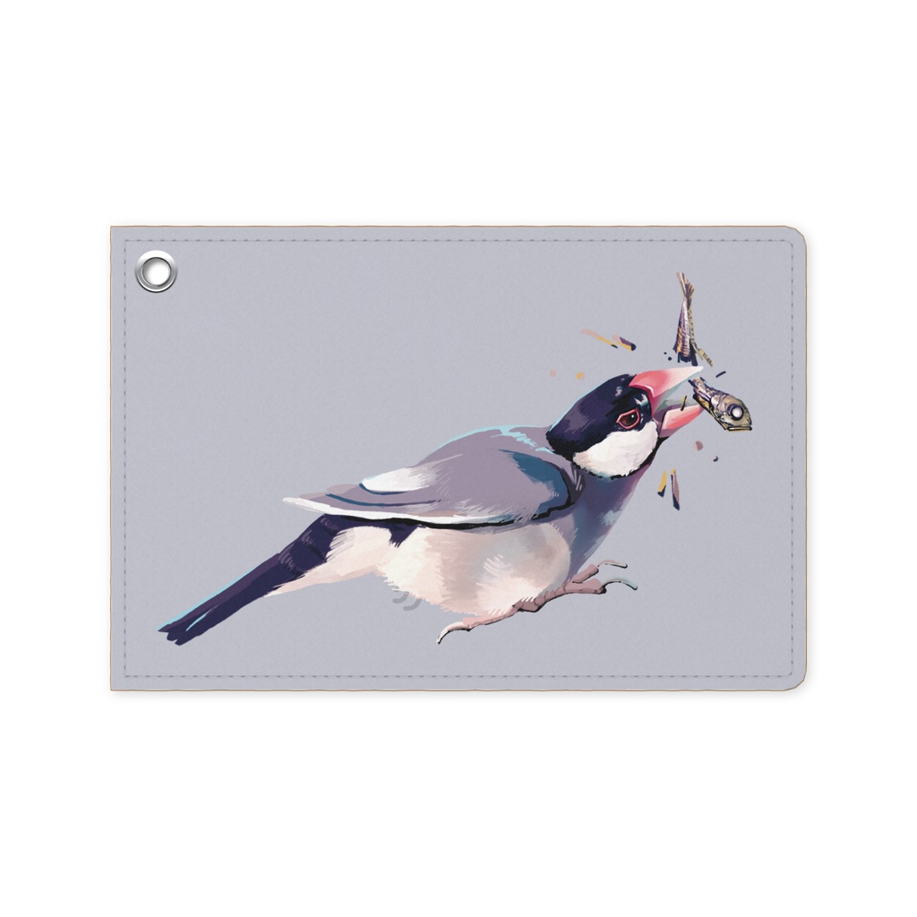 【パスケース】にぼし文鳥