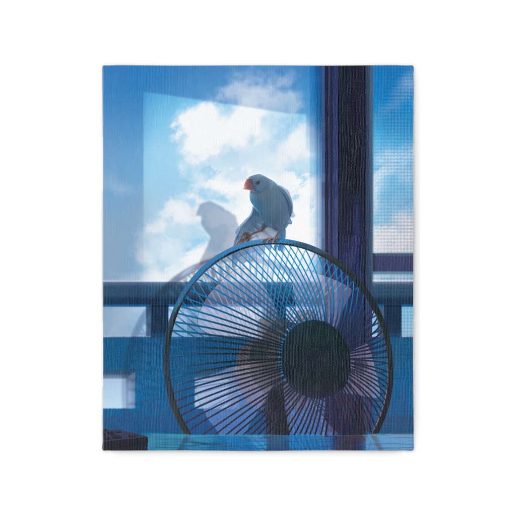 【キャンバスアート】夏と文鳥