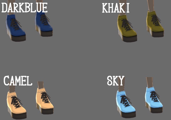 【無料版あり】ハイカットシューズ用テクスチャ