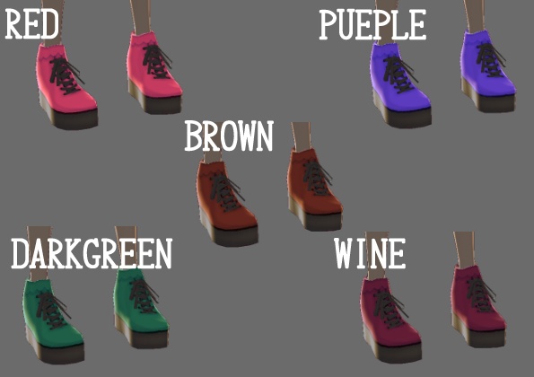 【無料版あり】ハイカットシューズ用テクスチャ