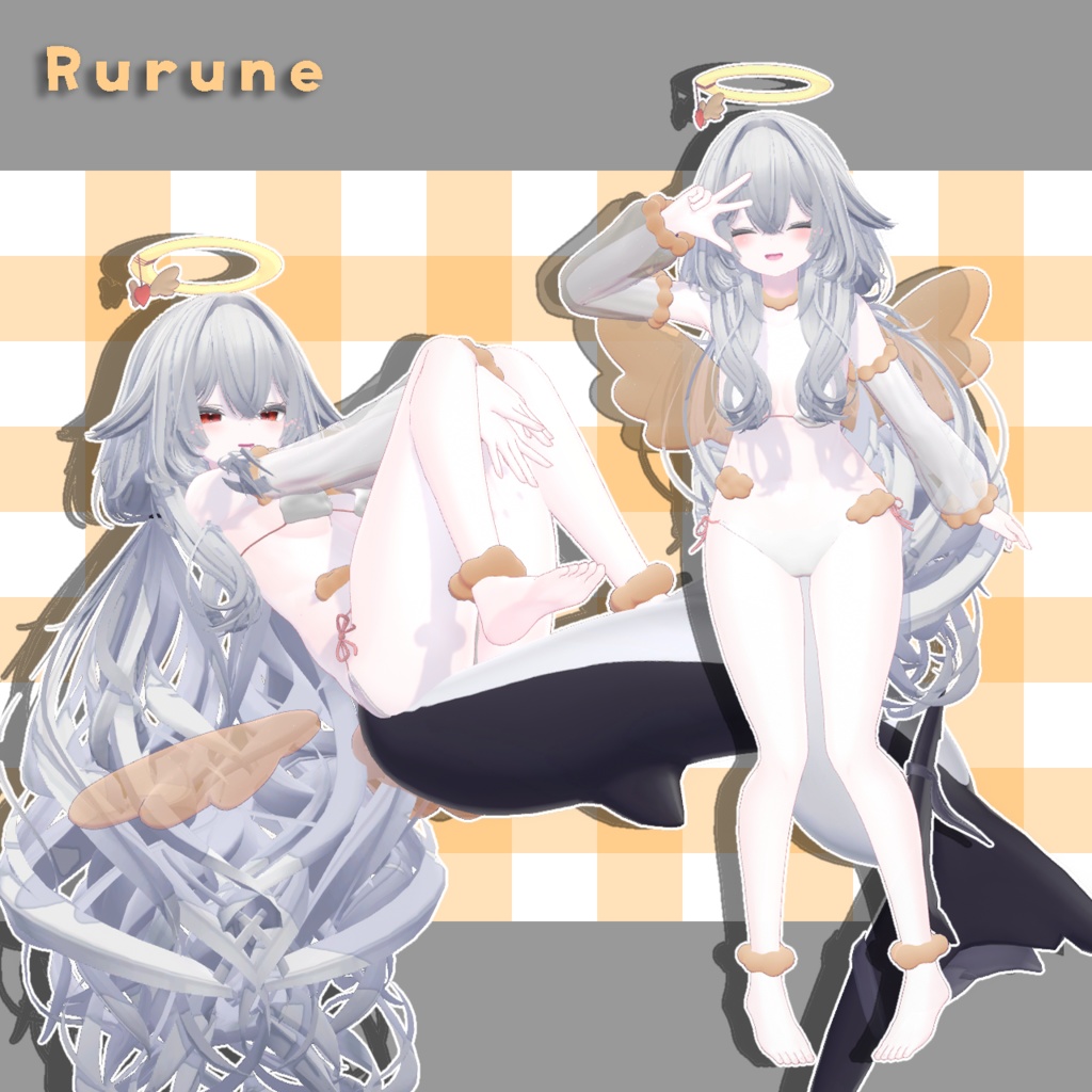 【VRC衣装】☁️雲天使水着☁️【9アバター対応】