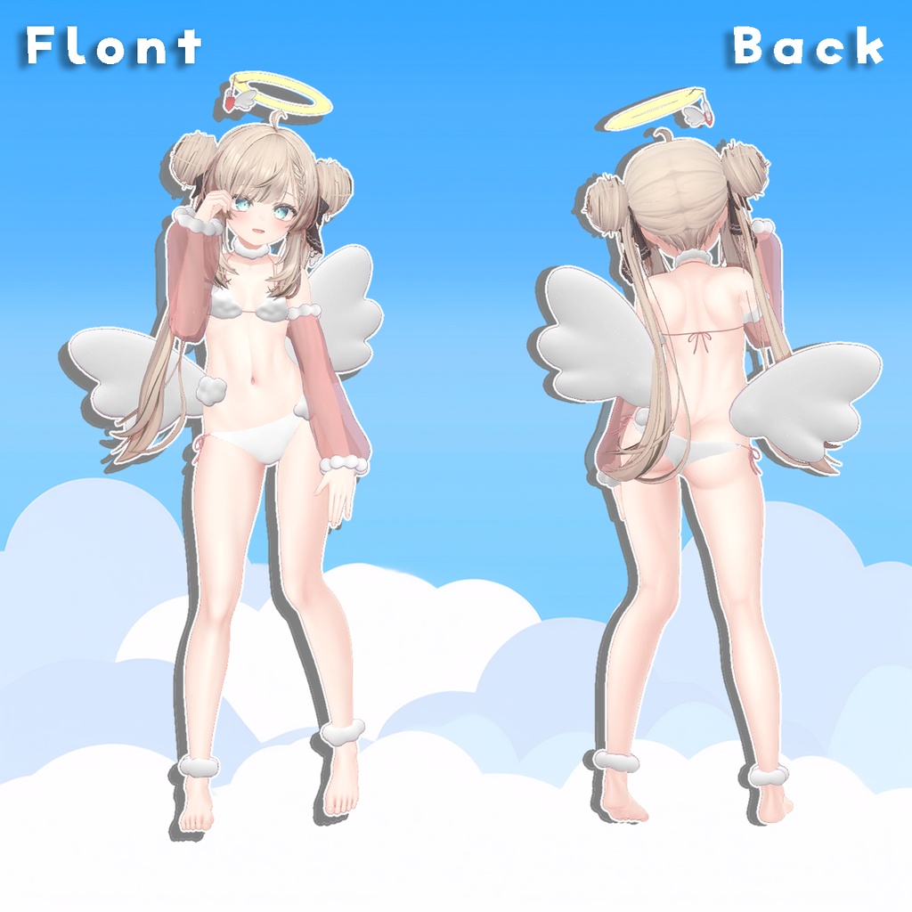 【VRC衣装】☁️雲天使水着☁️【9アバター対応】