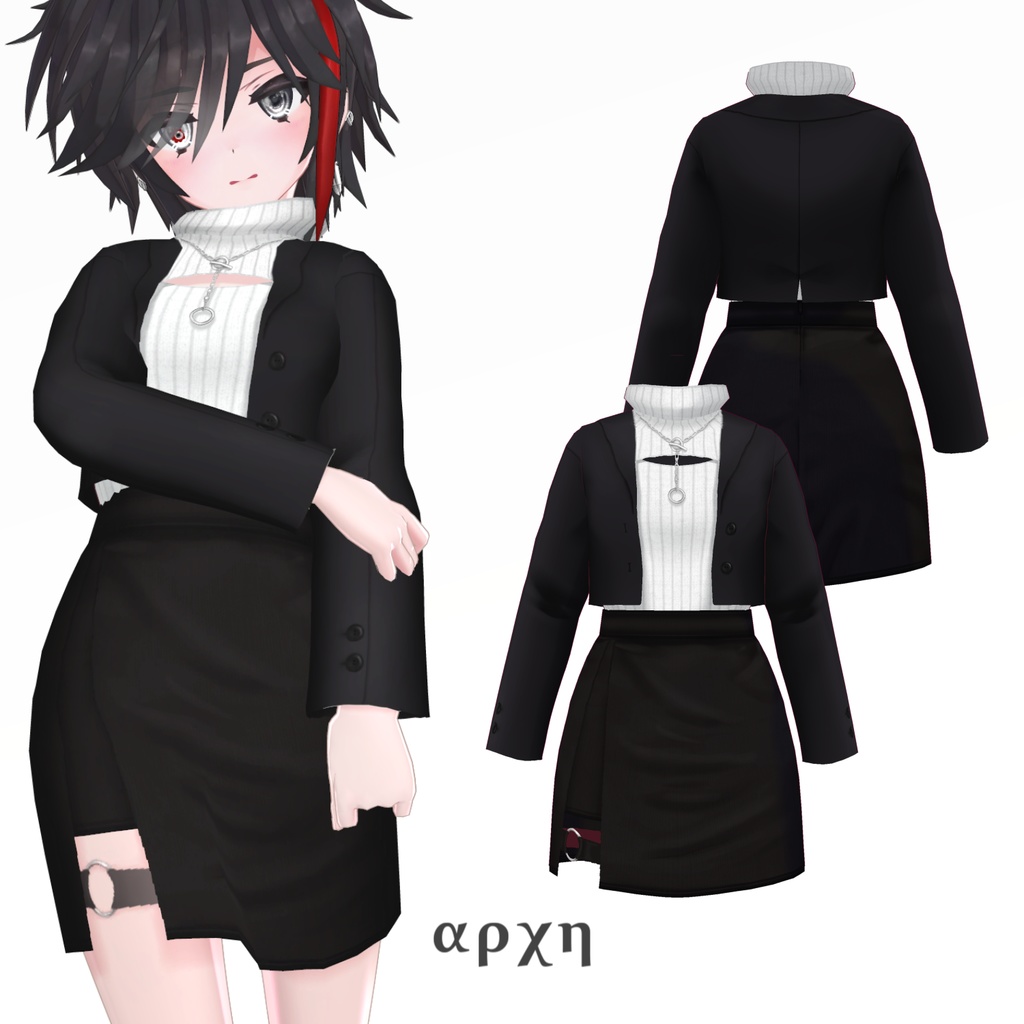 【VRoid】AMO_Aセット Women's Winter Clothing 2022AW