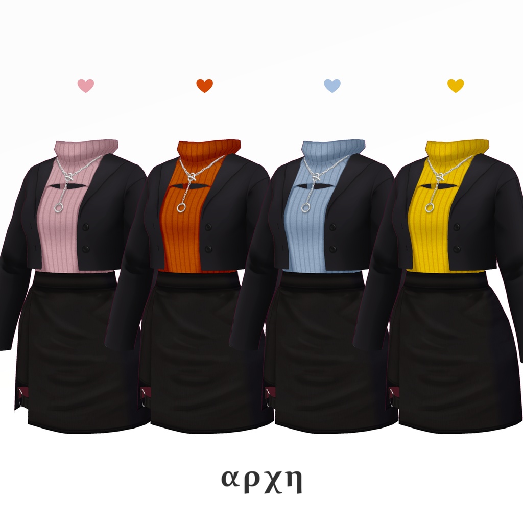 【VRoid】AMO_Aセット Women's Winter Clothing 2022AW