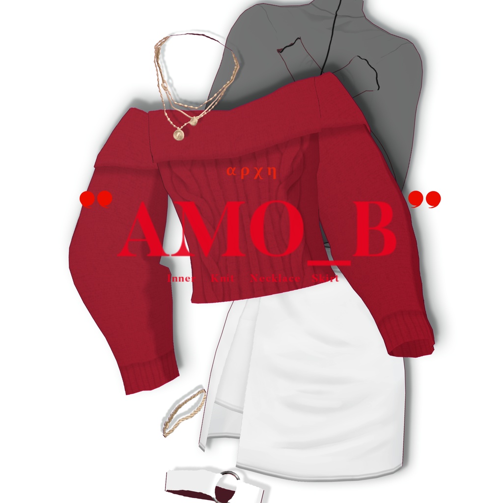 【VRoid】AMO_Bセット Women's Winter Clothing 2022AW