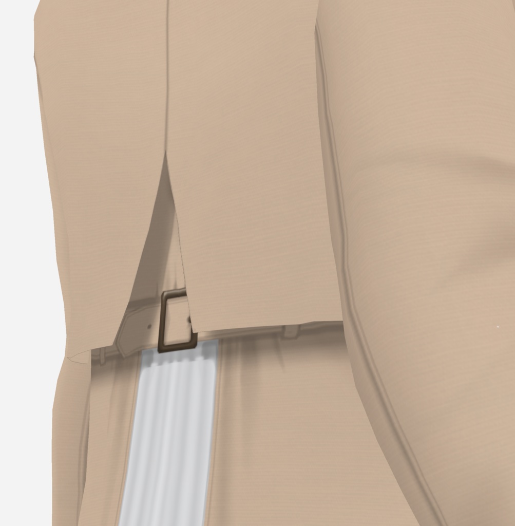 【VRoid】バックプリーツトレンチ Back Pleated Trench Coat