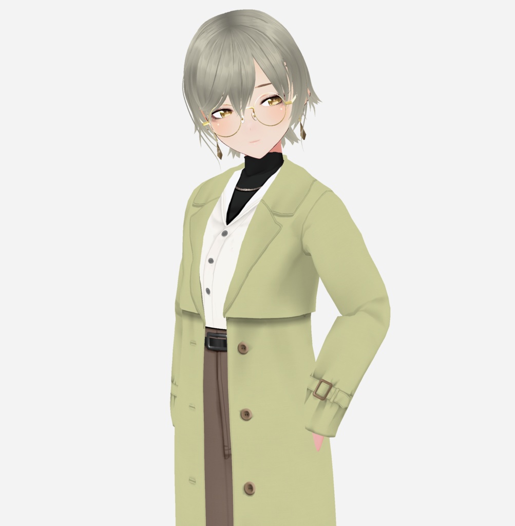 【VRoid】バックプリーツトレンチ Back Pleated Trench Coat