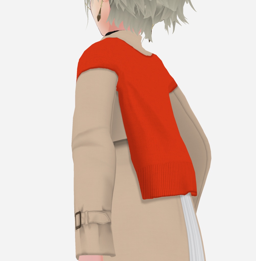 【VRoid】バックプリーツトレンチ Back Pleated Trench Coat