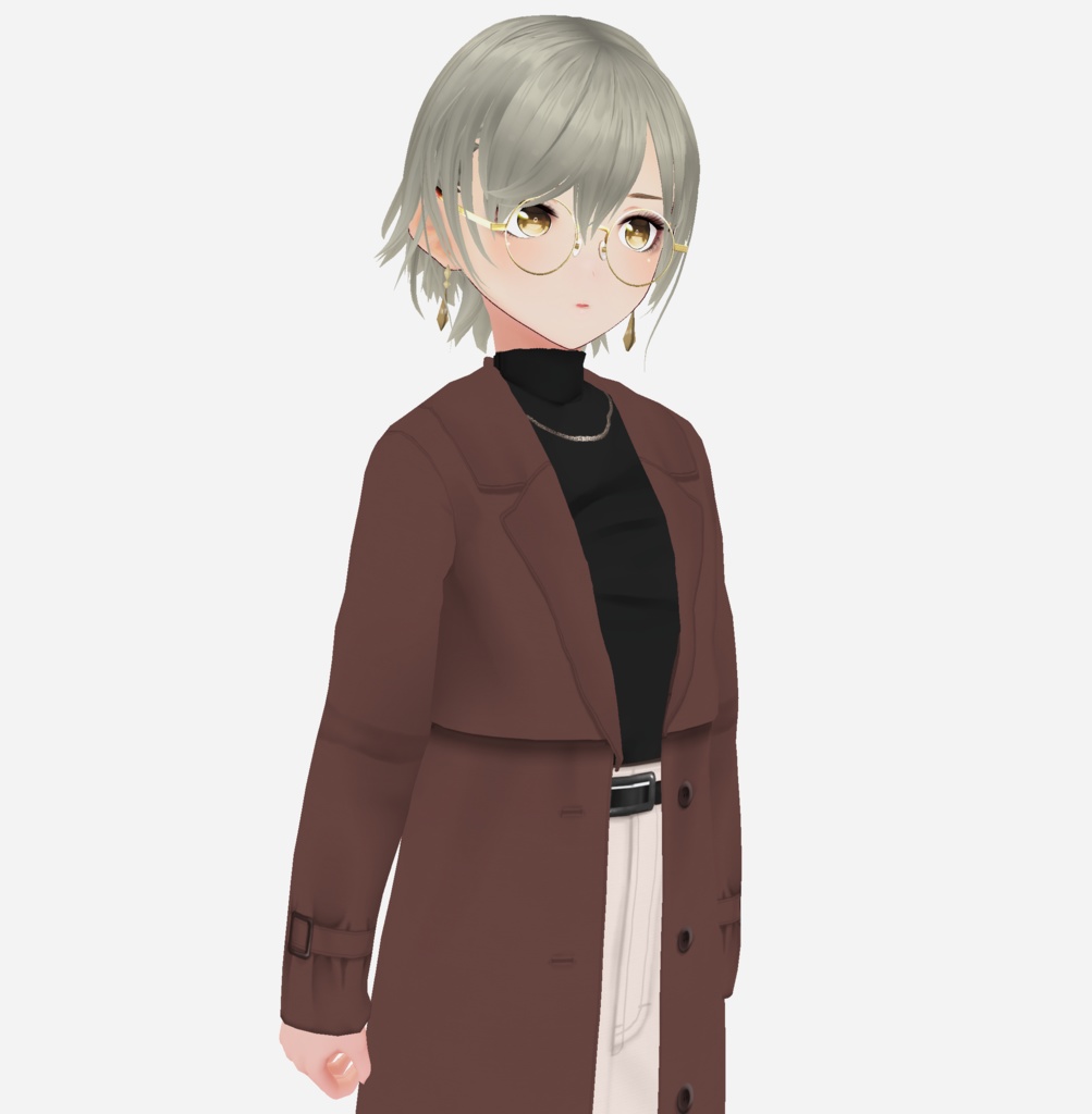 【VRoid】バックプリーツトレンチ Back Pleated Trench Coat