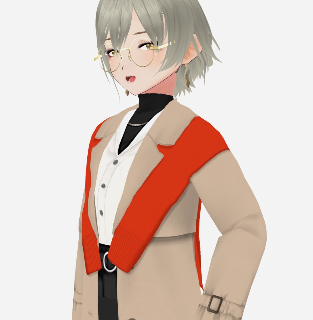 【VRoid】バックプリーツトレンチ Back Pleated Trench Coat