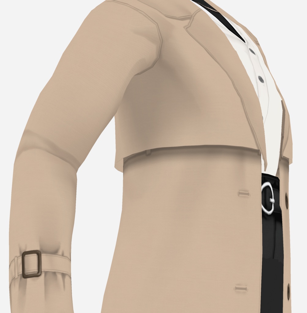 【VRoid】バックプリーツトレンチ Back Pleated Trench Coat