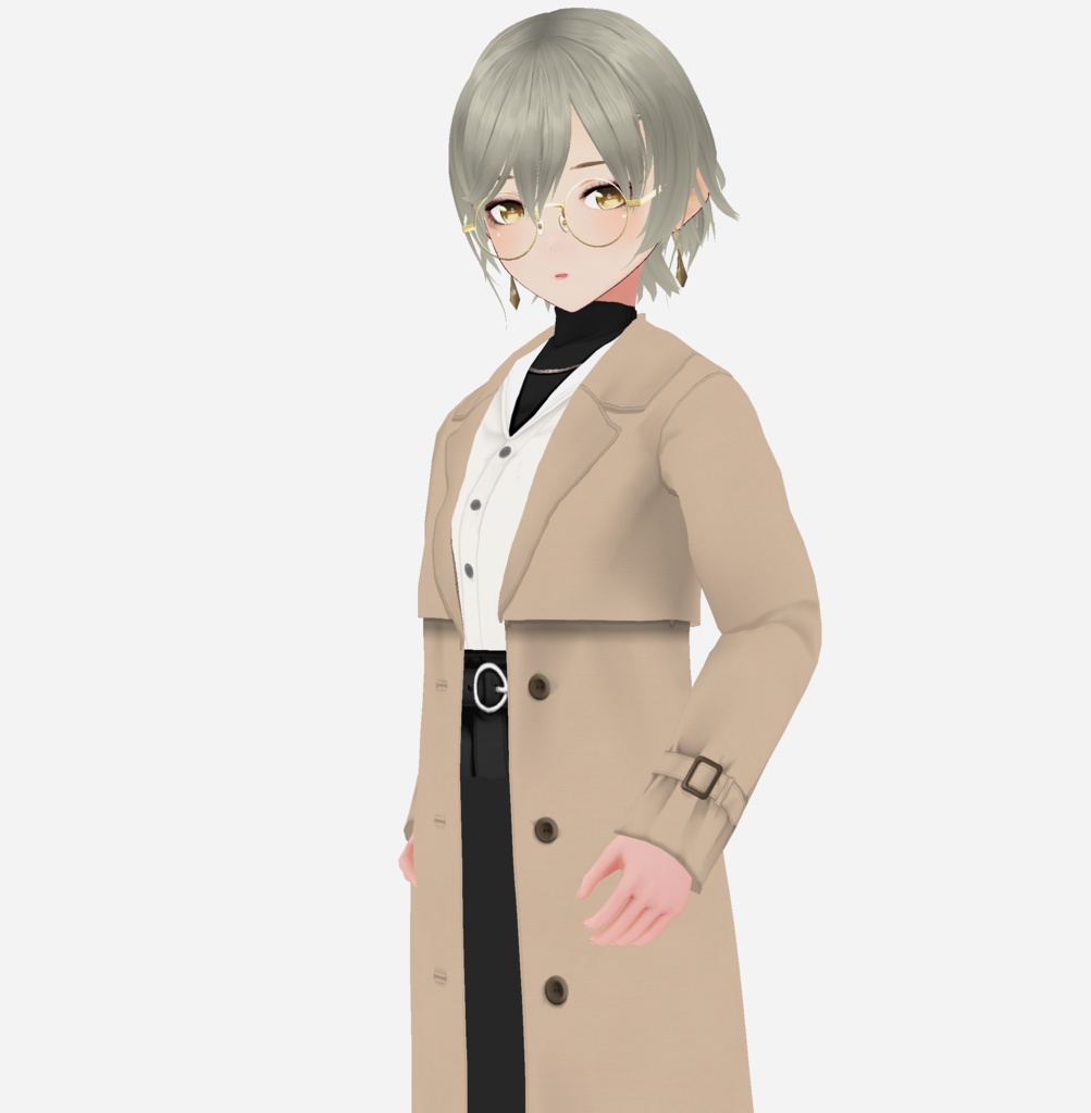 【VRoid】バックプリーツトレンチ Back Pleated Trench Coat