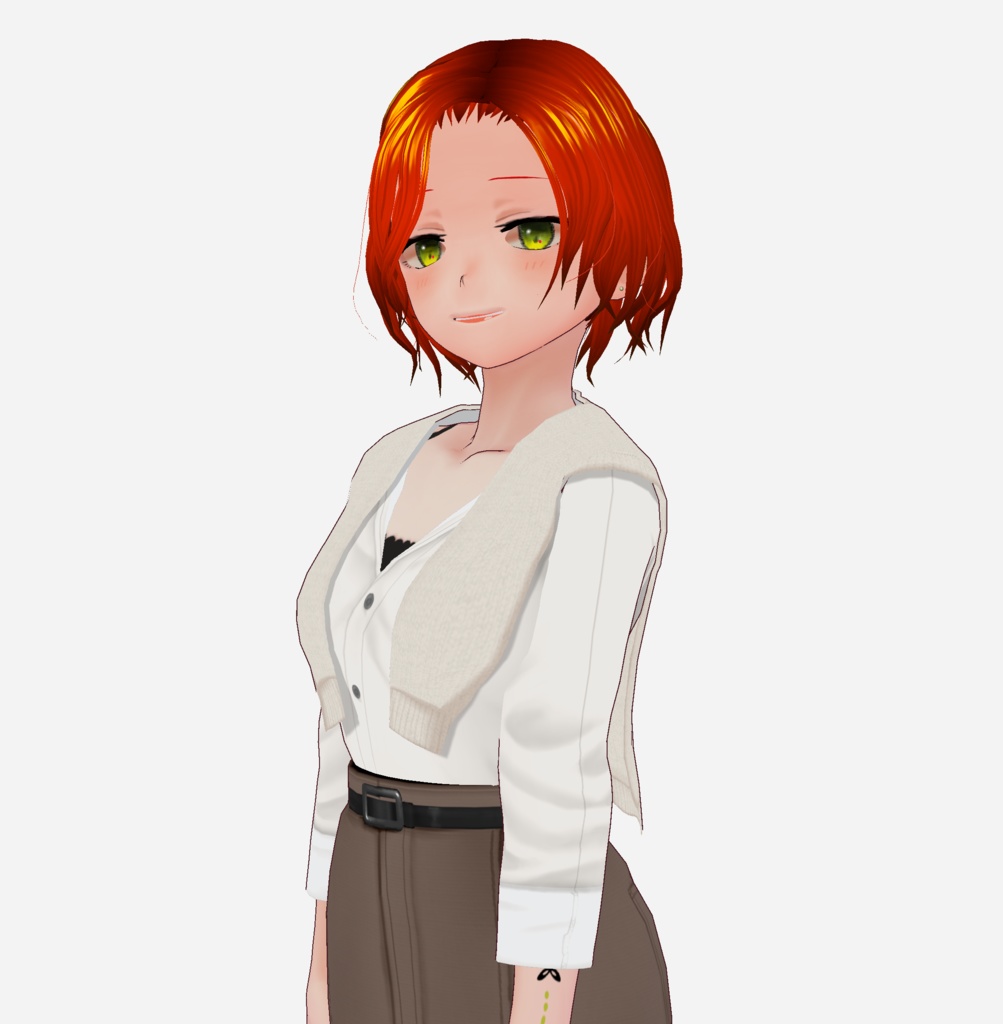 【VRoid】肩掛けニット Cardigan tied around shoulder