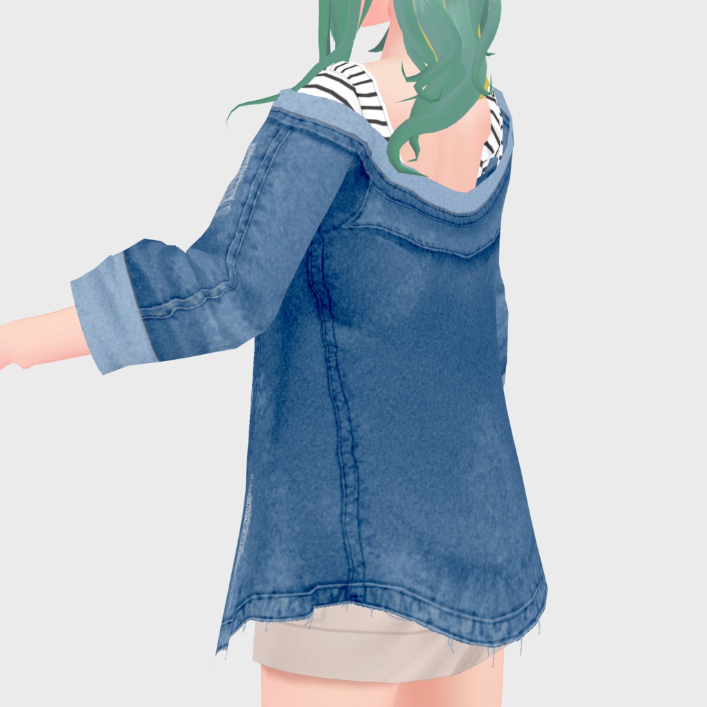 【VRoid】デニムジャケットセット Women's Summer Clothing 2022SS