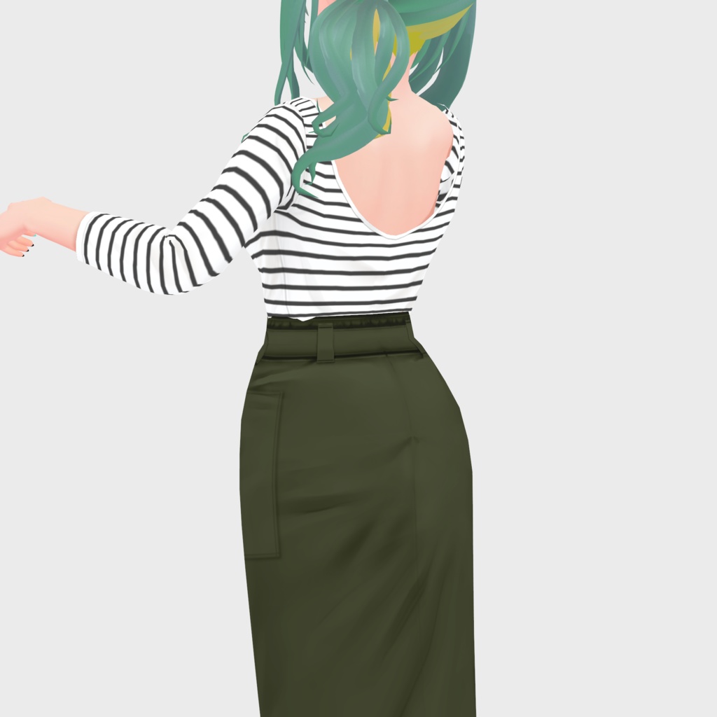 【VRoid】デニムジャケットセット Women's Summer Clothing 2022SS