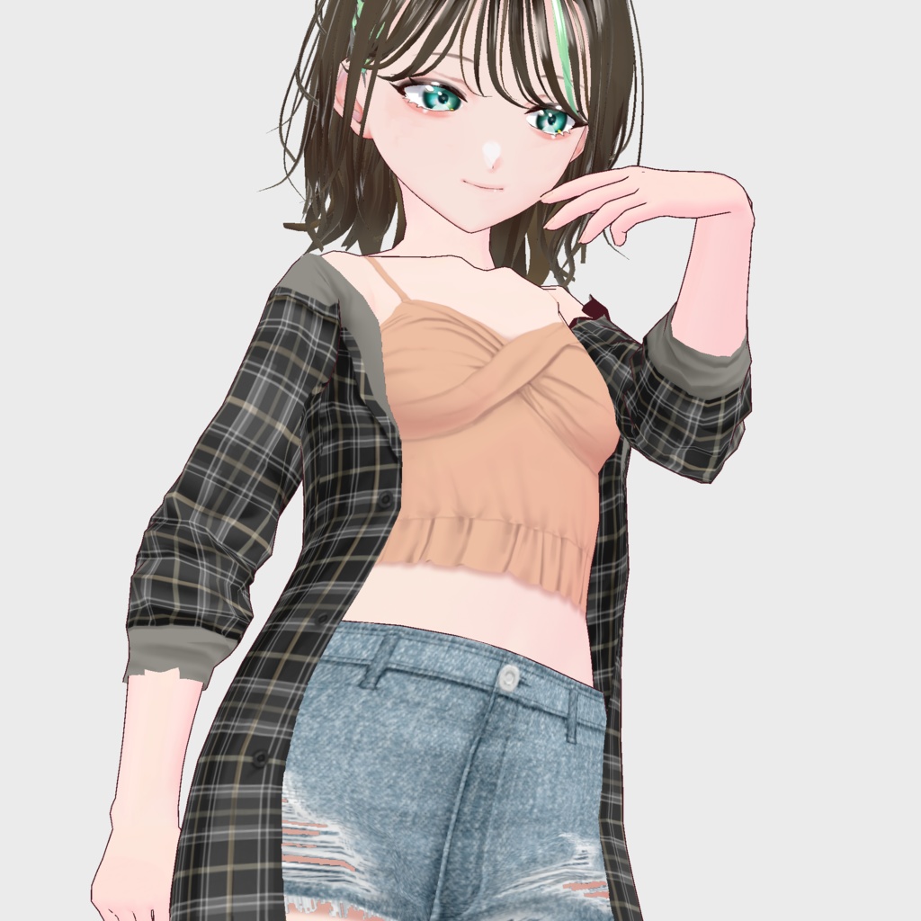 【VRoid】着崩しシャツセット Women's Summer Clothing 2022SS