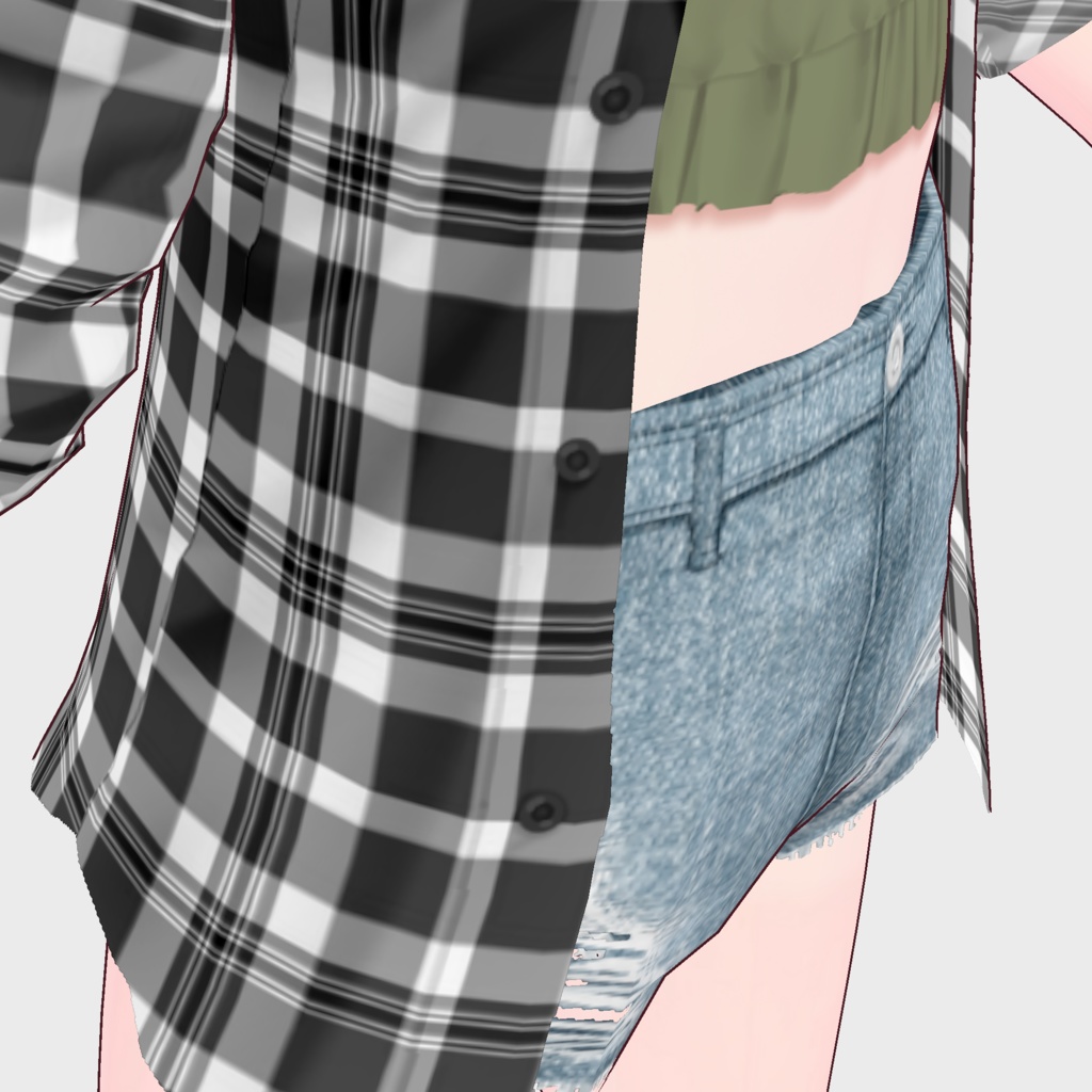 【VRoid】着崩しシャツセット Women's Summer Clothing 2022SS