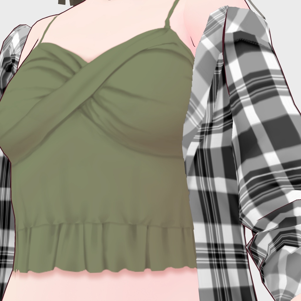 【VRoid】着崩しシャツセット Women's Summer Clothing 2022SS
