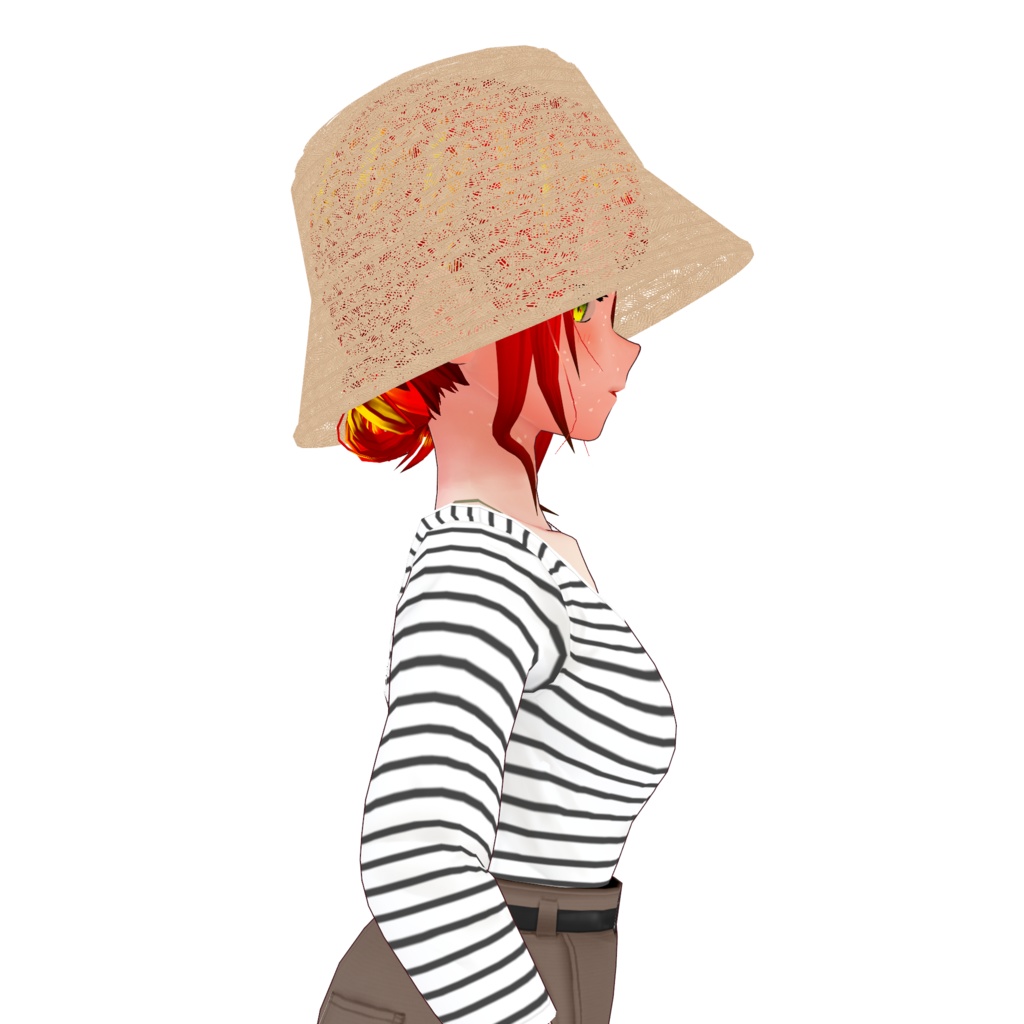 【VRoid】麦わらバケットハット straw bucket hat