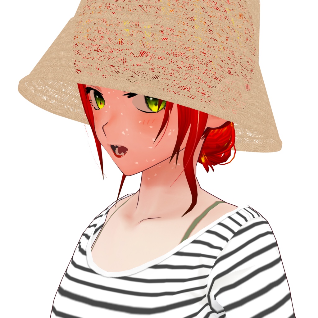 【VRoid】麦わらバケットハット straw bucket hat
