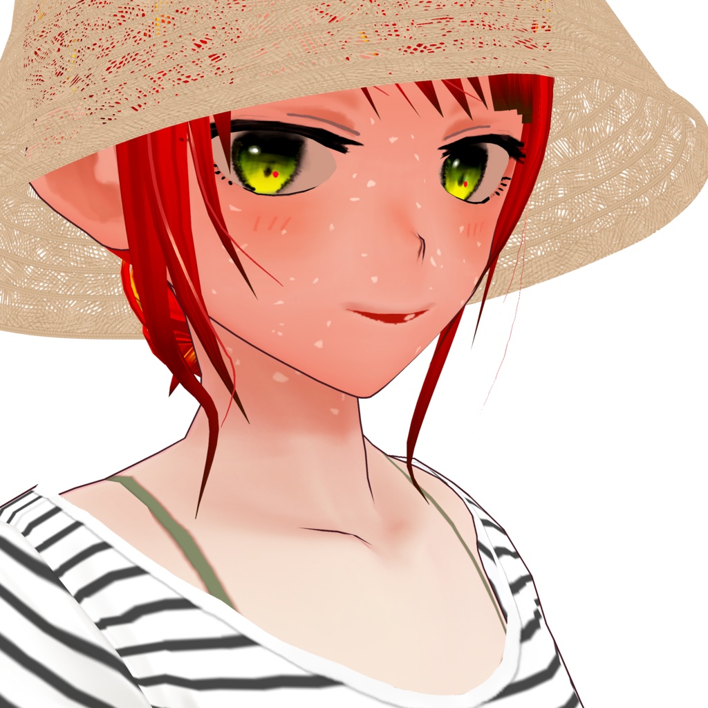 【VRoid】麦わらバケットハット straw bucket hat