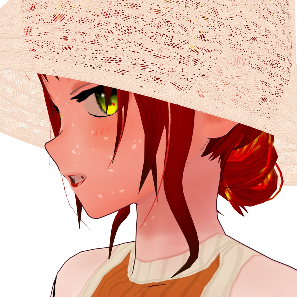 【VRoid】麦わらバケットハット straw bucket hat