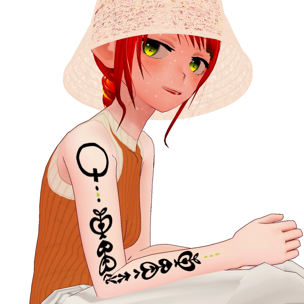 【VRoid】麦わらバケットハット straw bucket hat