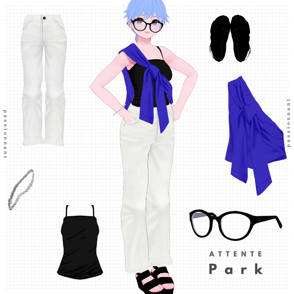 【VRoid】attente.Parkset Women's Summer Clothing 2023SS