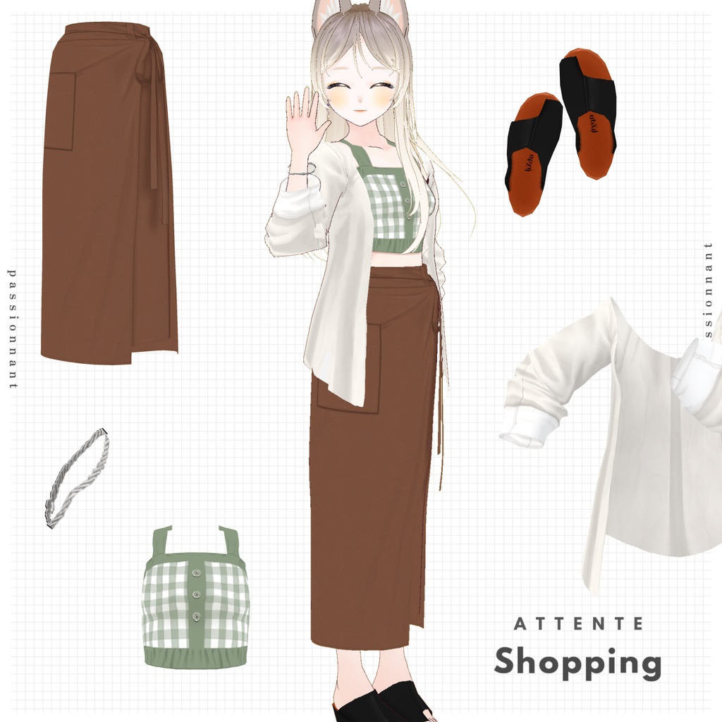 【VRoid】attente.Shoppingset Women's Summer Clothing 2023SS