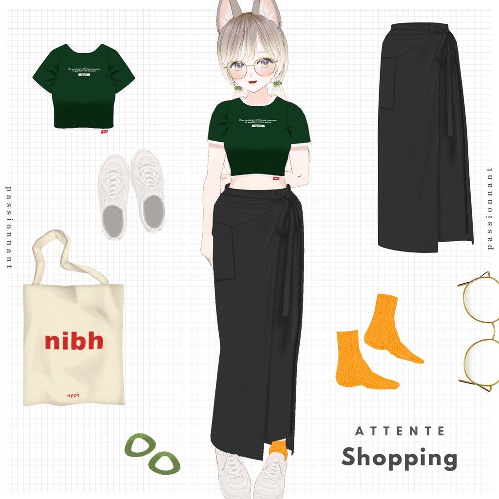 【VRoid】attente.Shoppingset Women's Summer Clothing 2023SS