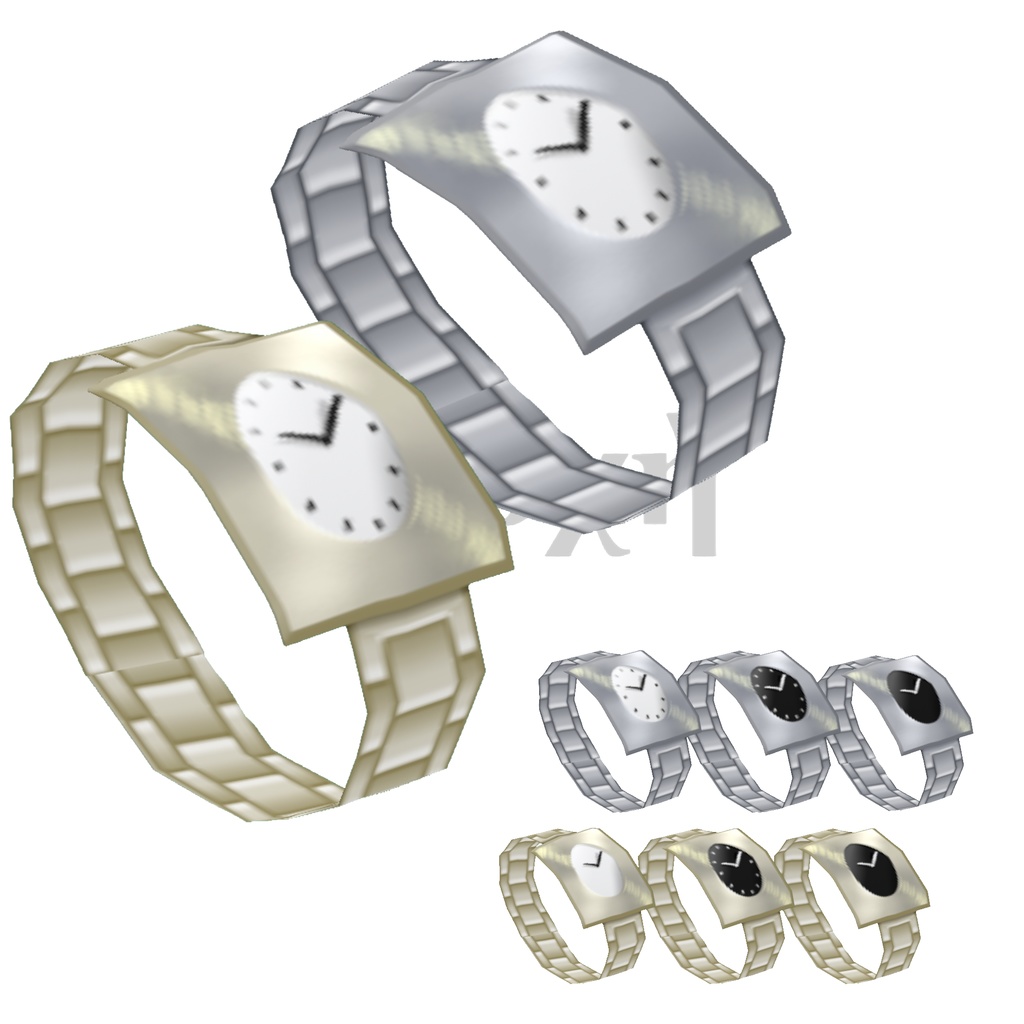 【VRoid】スクエア腕時計 Square wristwatch