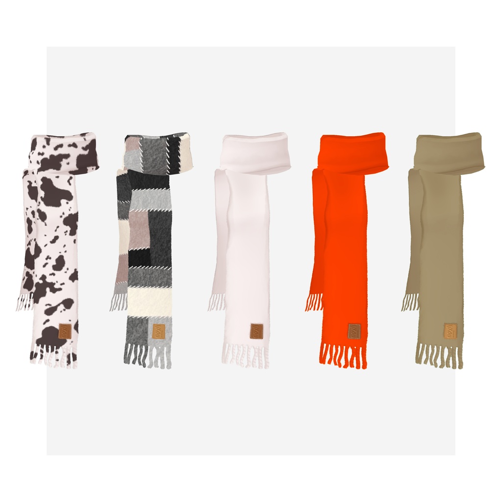 【VRoid】ロングニットマフラー Long knit scarf