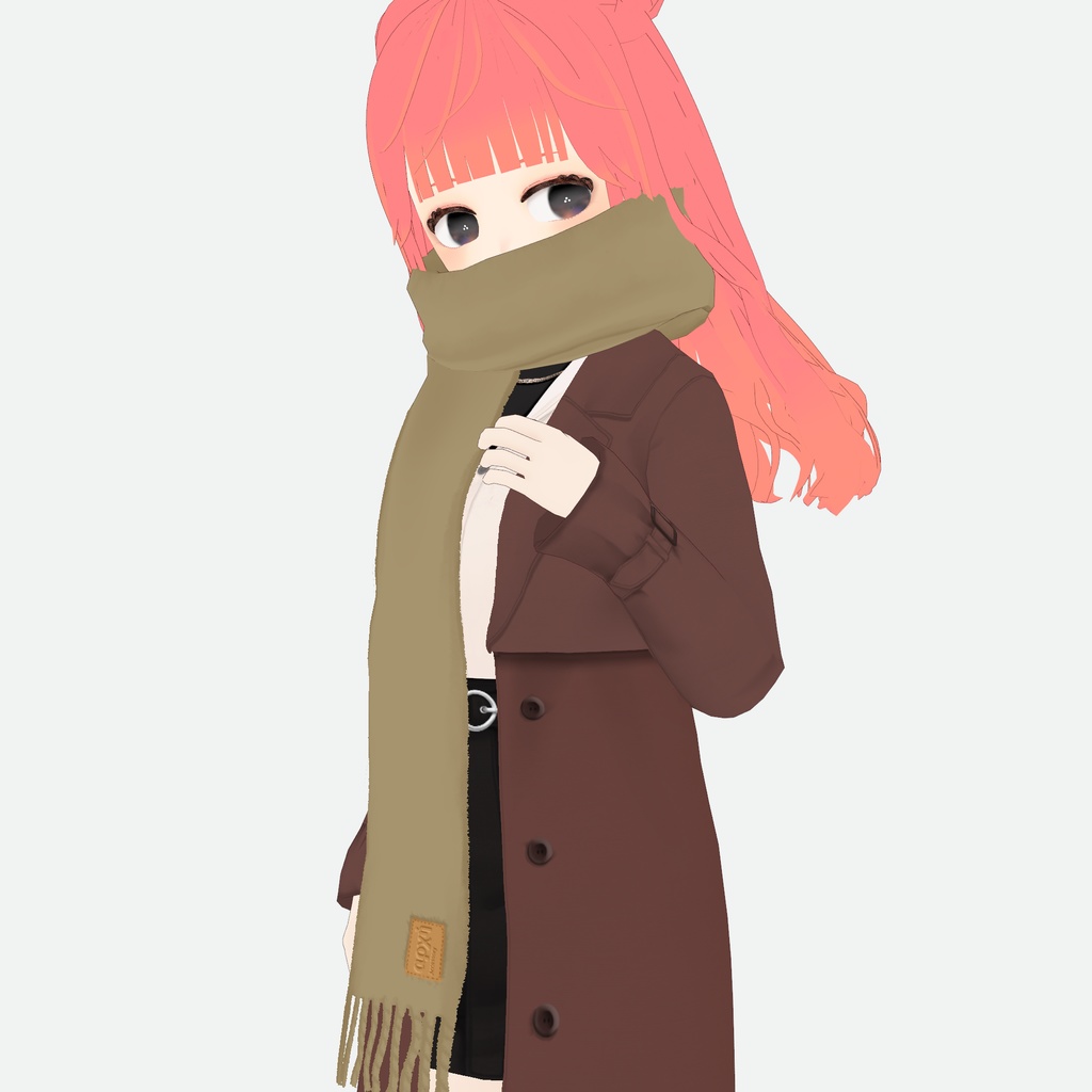【VRoid】ロングニットマフラー Long knit scarf