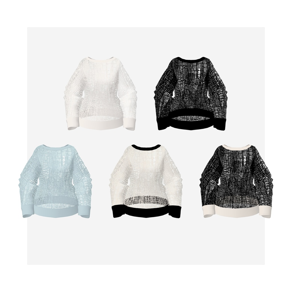 【VRoid】透かし編みニット openwork knit