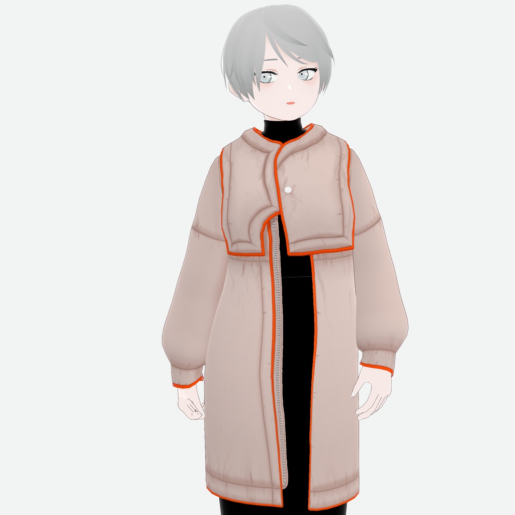 【VRoid】パイピングパファージャケット piping puffer jacket