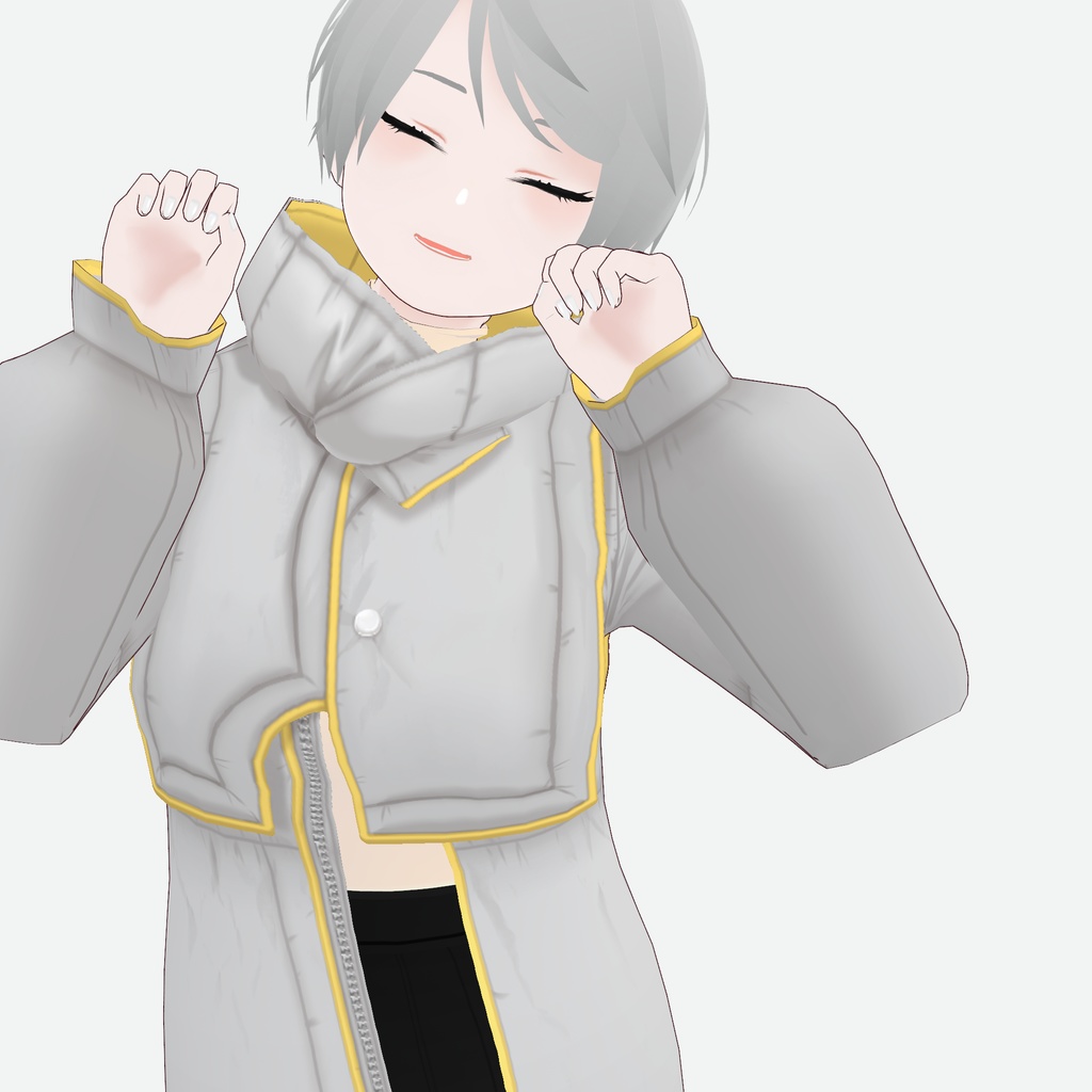 【VRoid】パイピングパファージャケット piping puffer jacket