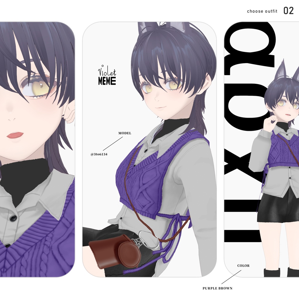 【VRoid】violet même”amie” Women's Winter Clothing 2024AW