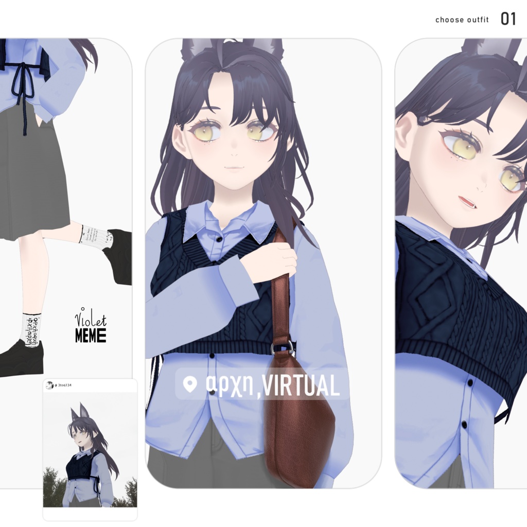 【VRoid】violet même”amie” Women's Winter Clothing 2024AW