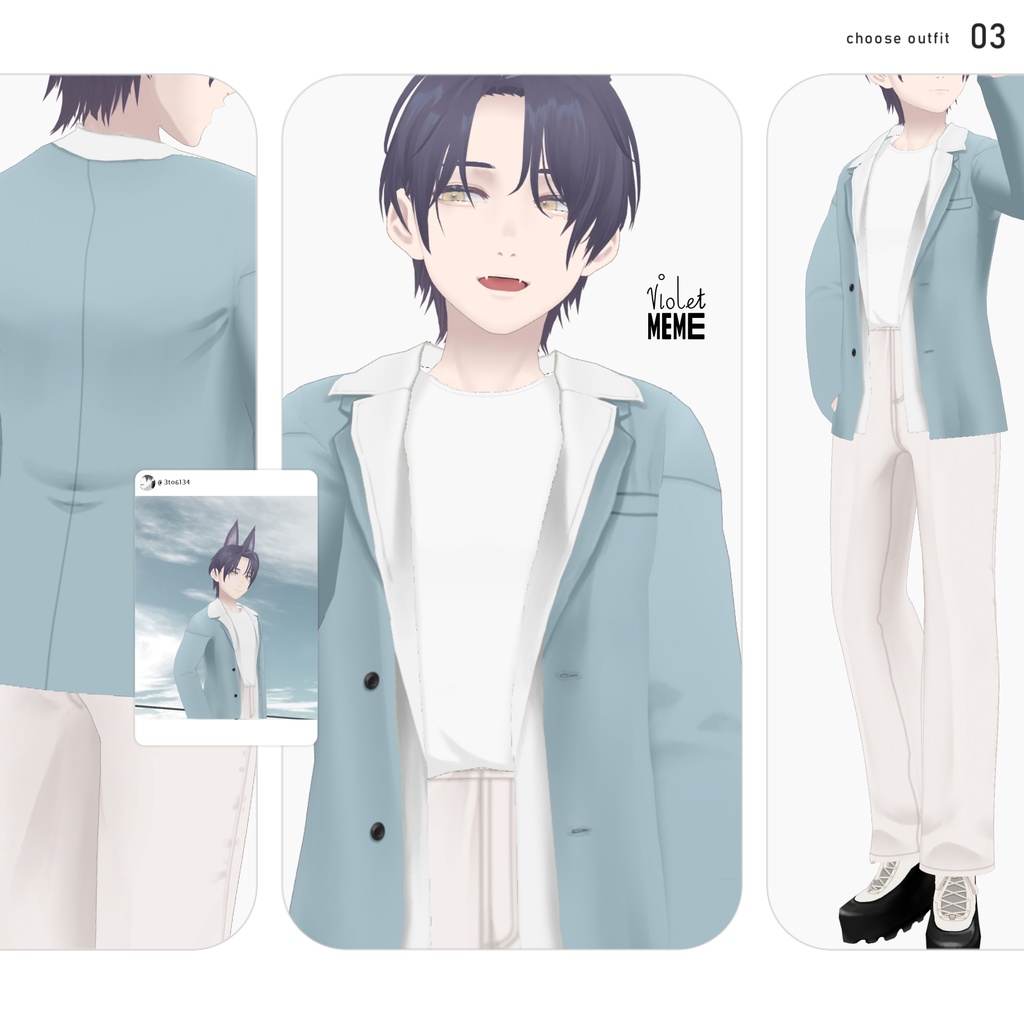 【VRoid】violet même”ami” Men's Winter Clothing 2024AW