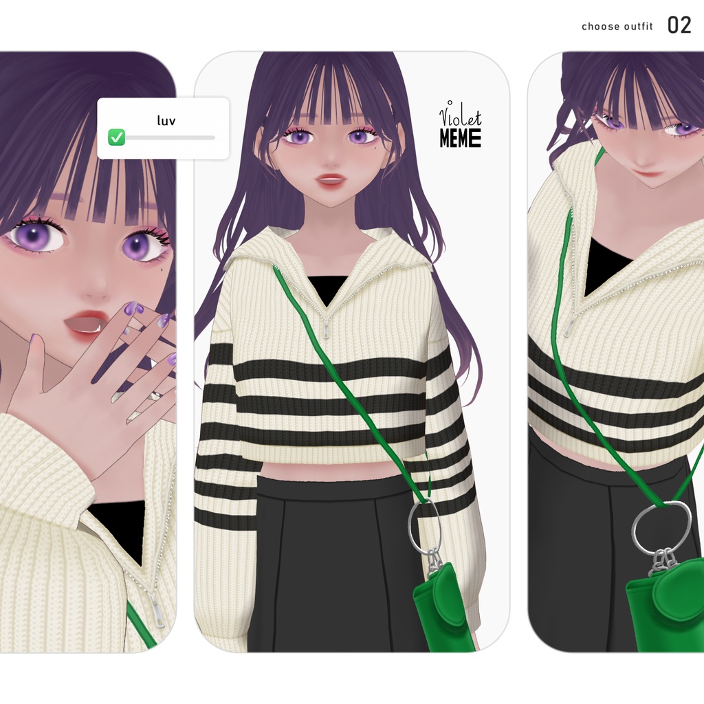 【VRoid】violet même”copin” Women's Winter Clothing 2024AW