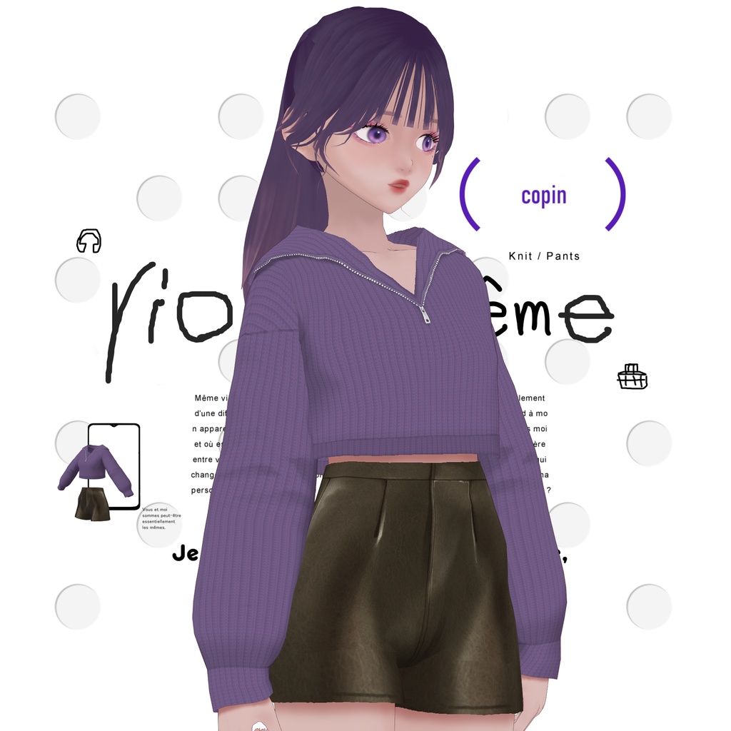 【VRoid】violet même”copin” Women's Winter Clothing 2024AW