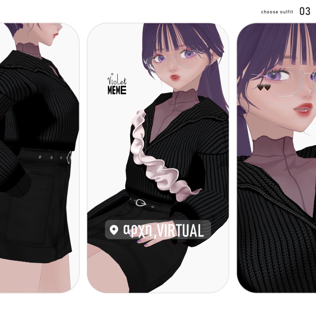 【VRoid】violet même”copin” Women's Winter Clothing 2024AW