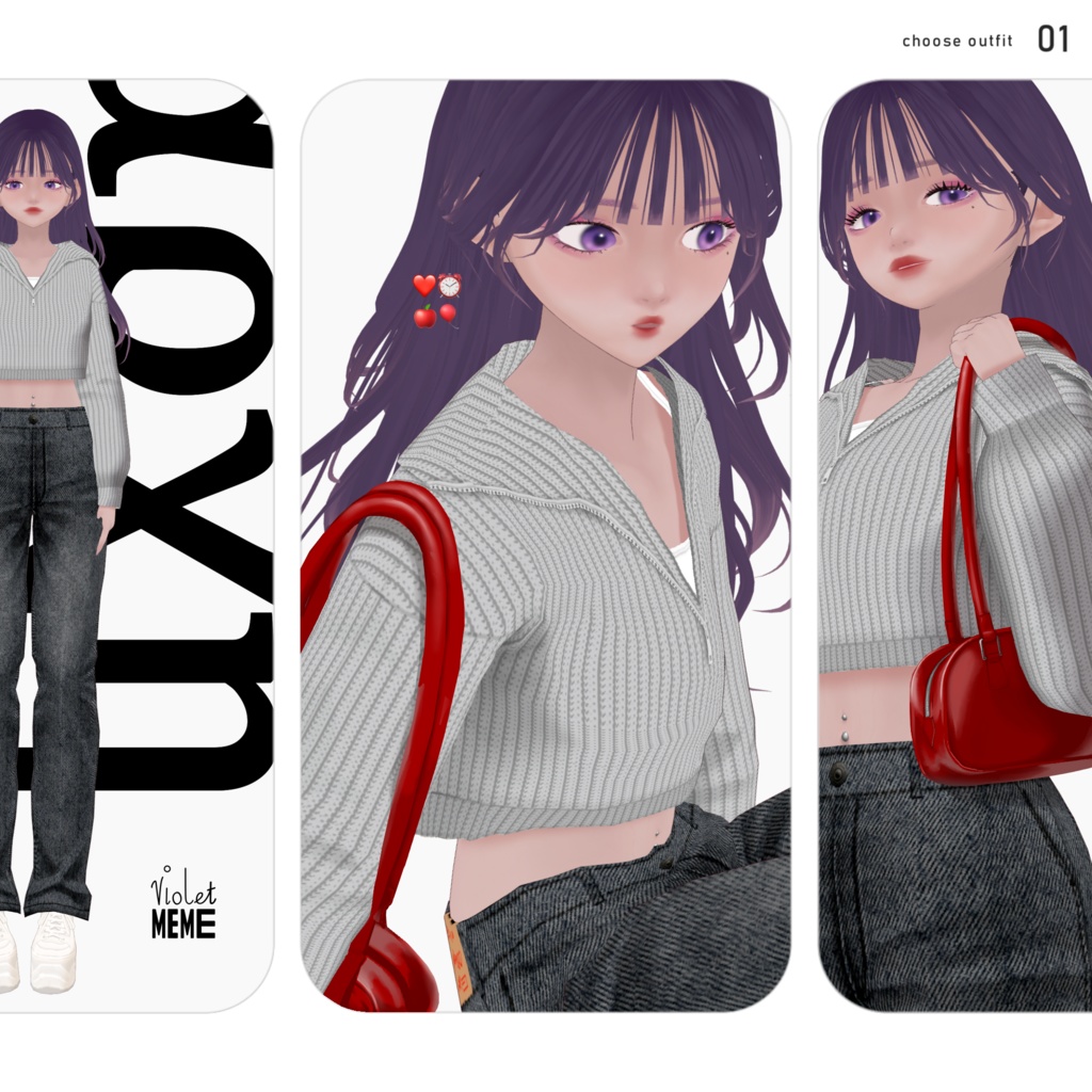 【VRoid】violet même”copin” Women's Winter Clothing 2024AW