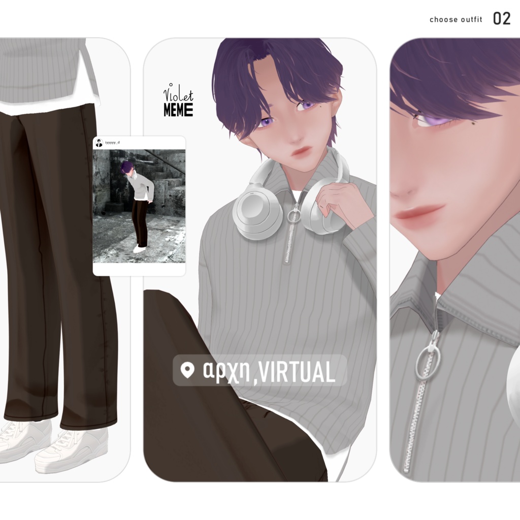 【VRoid】violet même”copain” Men's Winter Clothing 2024AW