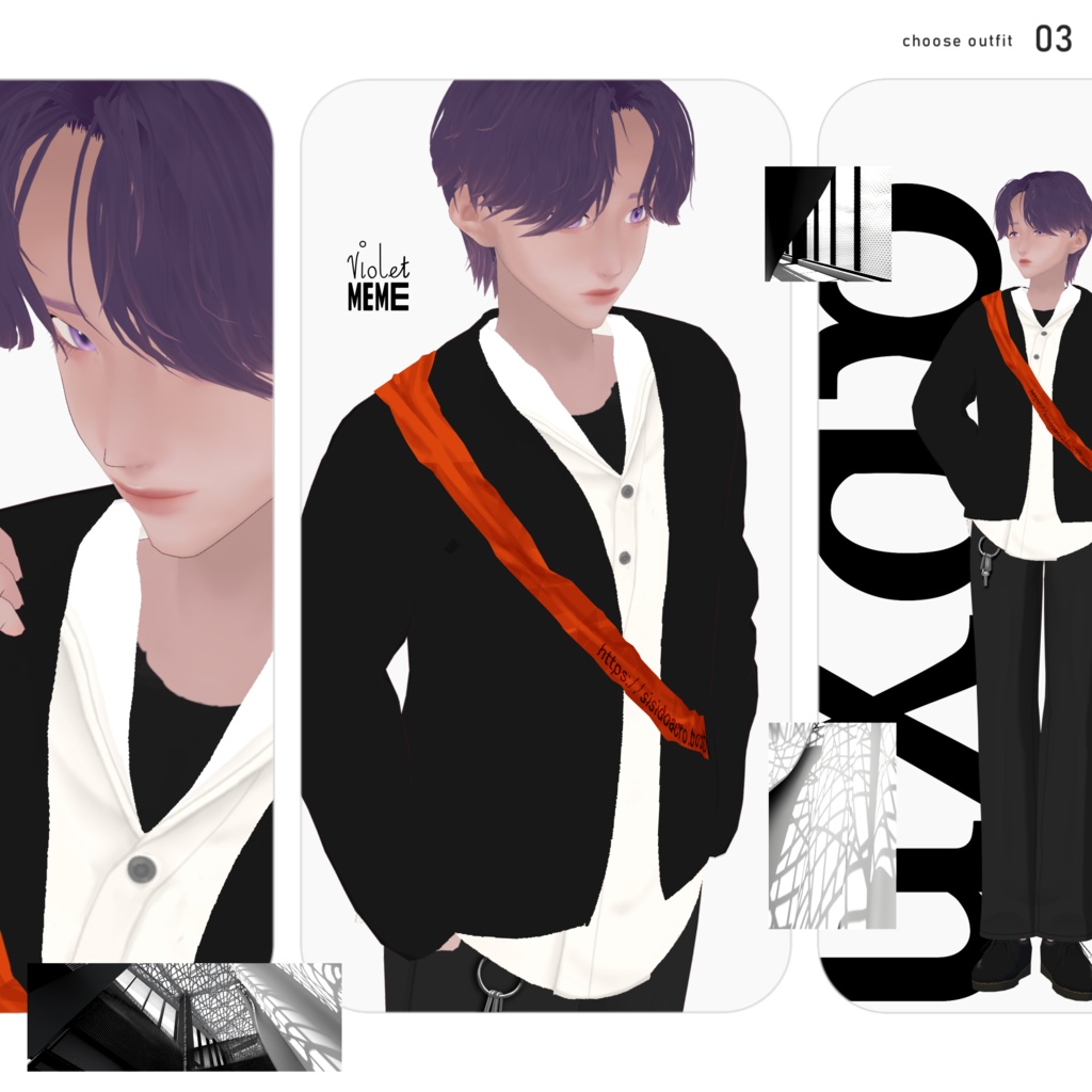 【VRoid】violet même”copain” Men's Winter Clothing 2024AW